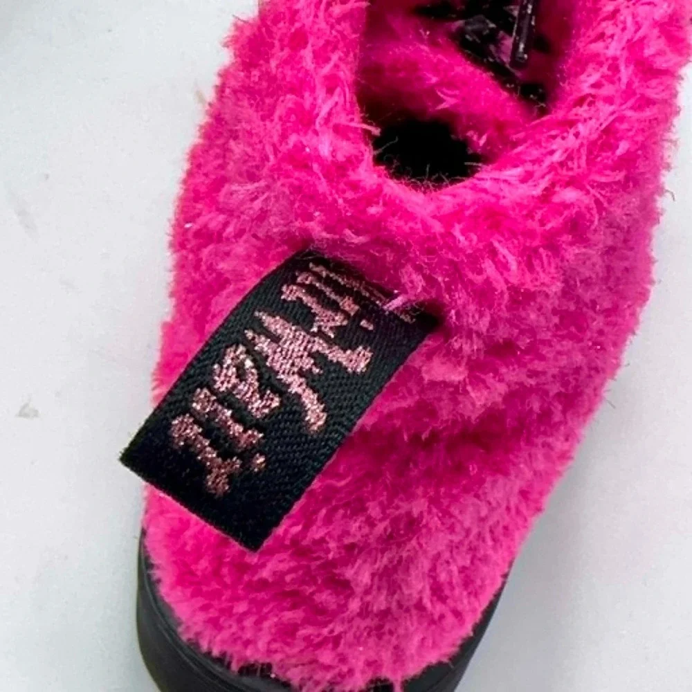 Dr. Martens 1460 Pascal Hot Pink Faux Fur Boots Big Kids US 3 UK 3 EU 36 Glam